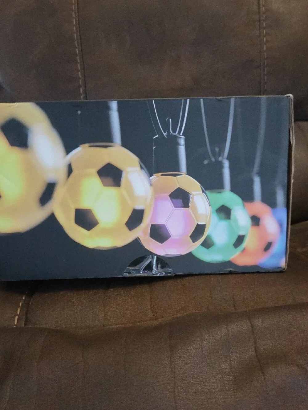 Smart Outdoor String Lights - Multicolor Soccer Ball Bulbs